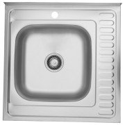 Мойка для кухни Kroner KRP Satin-6060L06160 60х60 см крыло справа нержавеющая сталь CV022823