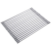 Сушарка для посуду Kroner KRP Matte-GRA4333-2 нержавіюча сталь/силікон хром/сірий CV028243