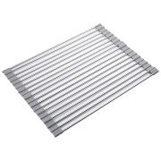 Сушарка для посуду Kroner KRP Matte-GRA4333-2 нержавіюча сталь/силікон хром/сірий CV028243