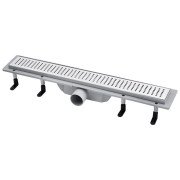 Жолоб водостічний Kroner KRP Harz L80 Löcher з решіткою 800 мм нержавіюча сталь CV029584