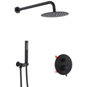 Душова система прихованого монтажу Kroner KRP Edelstahl Klassisch-SCH082 із змішувачем нержавіюча сталь чорний CV029974