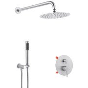 Душева система прихованого монтажу Kroner KRP Edelstahl Klassisch-ESG082 із змішувачем нержавіюча сталь CV029973