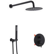 Душова система прихованого монтажу Kroner KRP Edelstahl Klassisch-SCH082 із змішувачем нержавіюча сталь чорний CV029974