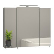 Дзеркальна шафа Sanwerk Everest 80х66,5 см з підсвічуванням 30 см ЛДСП сірий MV0000920