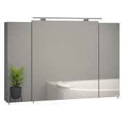 Дзеркальна шафа Sanwerk Everest 100х66,5 см з підсвічуванням 60 см ЛДСП сірий MV0000921