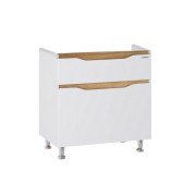 Тумба під раковину підлогова Sanwerk Liga 69,2х44 см МДФ білий/дерево месіна TV0000208