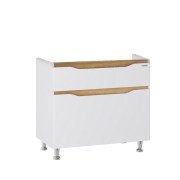 Тумба под раковину напольная Sanwerk Liga 78х44 см МДФ белый/дерево мессина TV0000209