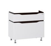 Тумба під раковину підлогова Sanwerk Alessa 76,4х44 см МДФ білий/венге TV0000111