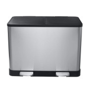 Контейнер для сортировки мусора Bemeta Hotel 2×20 л нержавеющая сталь матовая 104315272