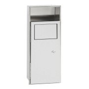 Вбудований контейнер для сміття Bemeta Hotel з поличкою для зберігання нержавіюча сталь матова 101015345