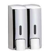 Диспенсер для жидкого мыла Bemeta Hotel двойной 2x300 мл пластик хром глянцевый 121209132