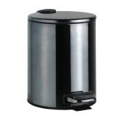 Ведро для мусора Bemeta Hotel 5 л нержавеющая сталь графит 159315013