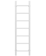 Полотенцесушитель водяной Deffi Орион П7 400х1200 нижнее подключение белый C.OR.120.40.7.W.A