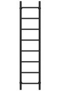 Полотенцесушитель водяной Deffi Орион П8 400х1400 боковое левое подключение черный C.OR.140.40.8.B.B