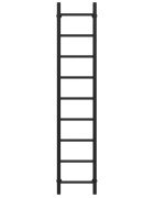 Полотенцесушитель водяной Deffi Орион П9 400х1600 боковое правое подключение черный C.OR.160.40.9.B.C