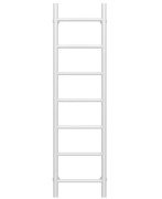 Полотенцесушитель водяной Deffi Орион П7 400х1200 боковое правое подключение белый C.OR.120.40.7.W.C