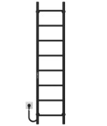 Електрична сушарка для рушників Deffi Оріон П8 300х1400 ліве підключення JD03 чорний C.OR.140.30.8.E.B.L.1