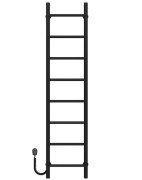 Електрична сушарка для рушників Deffi Оріон П8 300х1400 ліве підключення чорний C.OR.140.30.8.E.B.L.5