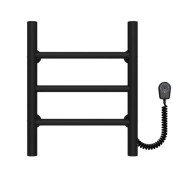 Електрична сушарка для рушників Deffi Оріон П3 400х400 праве підключення чорний C.OR.40.40.3.E.B.R.5