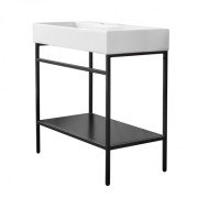 Консоль під раковину Hatria 77x45 см метал чорний матовий BHIRT0800465020