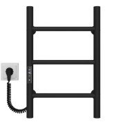 Електрична сушарка для рушників Deffi Оріон П3 400х500 ліве підключення JD03 чорний C.OR.50.40.3.E.B.L.1