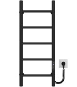 Електрична сушарка для рушників Deffi Оріон П5 400х800 праве підключення JD03 чорний C.OR.80.40.5.E.B.R.1