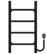 Електрична сушарка для рушників Deffi Оріон П4 400х600 праве підключення чорний C.OR.60.40.4.E.B.R.5