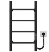 Електрична сушарка для рушників Deffi Оріон П4 400х600 праве підключення JD03 чорний C.OR.60.40.4.E.B.R.1