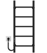 Електрична сушарка для рушників Deffi Оріон П5 400х800 ліве підключення JD03 чорний C.OR.80.40.5.E.B.L.1