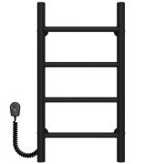 Електрична сушарка для рушників Deffi Оріон П4 400х600 ліве підключення чорний C.OR.60.40.4.E.B.L.5