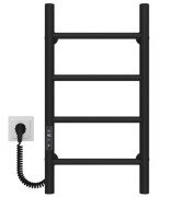 Електрична сушарка для рушників Deffi Оріон П4 400х600 ліве підключення JD03 чорний C.OR.60.40.4.E.B.L.1