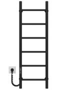 Електрична сушарка для рушників Deffi Оріон П6 400х1000 ліве підключення JD03 чорний C.OR.100.40.6.E.B.L.1