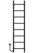 Електрична сушарка для рушників Deffi Оріон П8 400х1400 ліве підключення JD03 чорний C.OR.140.40.8.E.B.L.1