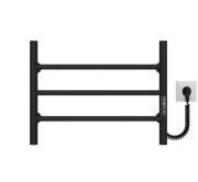 Электрический полотенцесушитель Deffi Орион П3 500х400 правое подключение JD03 черный C.OR.40.50.3.E.B.R.1