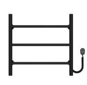 Електрична сушарка для рушників Deffi Оріон П3 500х500 праве підключення чорний C.OR.50.50.3.E.B.R.5