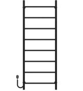 Електрична сушарка для рушників Deffi Оріон П8 500х1400 ліве підключення чорний C.OR.140.50.8.E.B.L.5