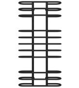 Сушка для рушників водяна Deffi Британіка П11 600х1200 нижнє підключення чорний C.BR.120.60.11.B.A