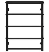 Сушка для рушників водяна Deffi Стандарт з полицею П5 500х700 нижнє підключення чорний C.SP.70.50.5.B.A