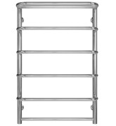 Полотенцесушитель водяной Deffi Стандарт с полкой П5 500х700 боковое правое подключение черный C.SP.70.50.5.B.C