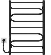 Електрична сушарка для рушників Deffi Вілла 500х800 ліве підключення JD03 чорний C.VP.80.50.E.B.L.1