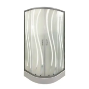 Душова кабіна Sansa 90х90 см профіль сатин/скло матове з візерунком 90119