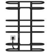 Электрический полотенцесушитель Deffi Британика П7 600х800 левое подключение JD03 черный C.BR.80.60.7.E.B.L.1