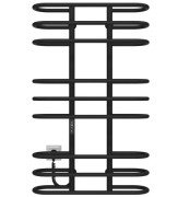 Електрична сушарка для рушників Deffi Британіка П9 600х1000 ліве підключення JD03 чорний C.BR.100.60.9.E.B.L.1