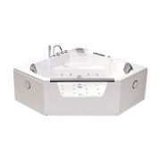 Ванна акрилова Iris 155х155х65 см з гідромасажем та аеромасажем білий TLP-643 new