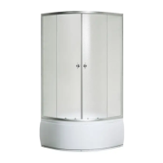 Душова кабіна Fabio 90х90 см профіль сатин/скло матове шиншила F-90/45