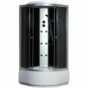 Гідромасажний бокс Fabio 100х100 см профіль сатин/скло сірий TMS-885/40-100