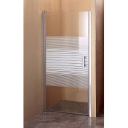 Душові двері Sansa 100 90x185 см профіль brushed/скло прозоре lines SH-706