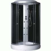 Гідромасажний бокс Fabio 90х90 см профіль сатин/скло сірий TMS-885/15-90