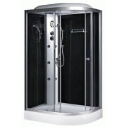 Гідромасажний бокс Fabio 120x80 см профіль сатин/скло сірий TMS-886/15 L+КПУ