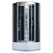 Гидромассажный бокс Fabio 90х90 см профиль сатин/стекло серый SW-8809